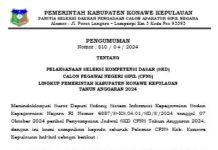 PENGUMUMAN PELAKSANAAN SKD FORMASI T.A 2024 KABUPATEN KONAWE KEPULAUAN